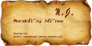 Muraközy János névjegykártya